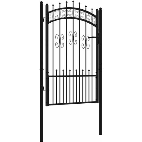 Maison Exclusive - Gartentor KAMPEN mit Speerspitze Schwarz 103 x