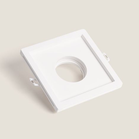 Downlight-Ring Gipseinbau für LED-Glühbirne GU10 / GU5.3 Schnitt 125 x 125 mm UGR17 Weiß