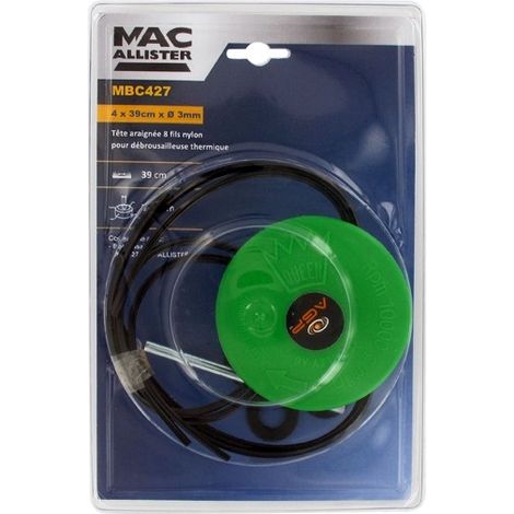 Tête araignée 8 fils nylon MAC ALLISTER 6031080
