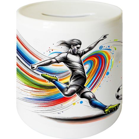 Tirelire en céramique Footballeur