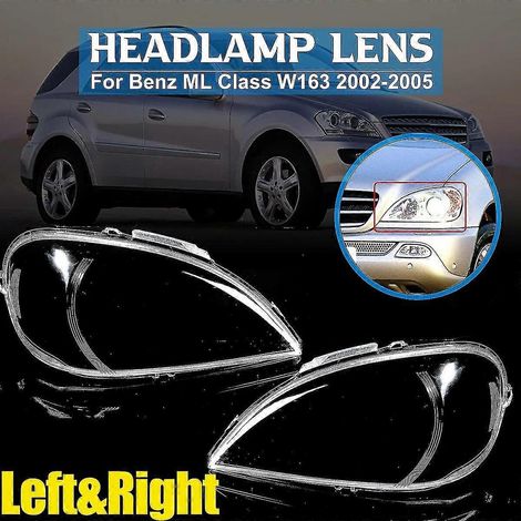 Frontscheinwerferabdeckung für Mercedes ML-Klasse W163 (2002–2005), Lampenschirmglas, Teilenummer 1638204961 – links
