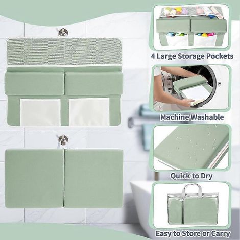 Ensemble tapis de bain pour bébé avec repose-genoux et coudières, tapis de bain antidérapant et confortable avec support pour les genoux et les bras (vert) (1/5)