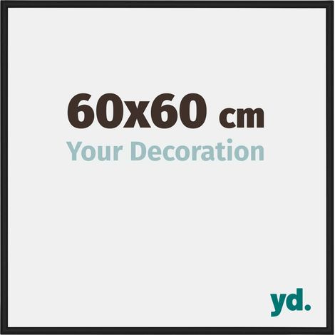 yd. - Cadre photo 60x60 - Noir Brillant - Aluminium - Miami (1/5)