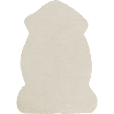 Moderna Pelliccia Sintetica di Coniglio Morbida 60 x 90 cm Color Beige Undara