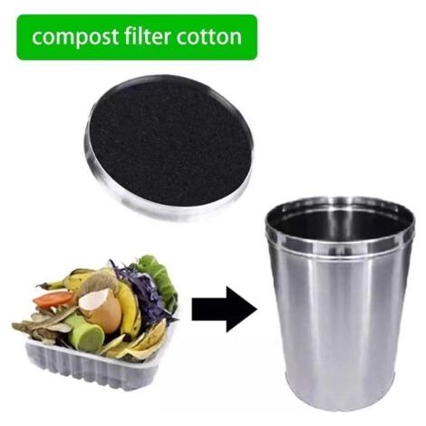 6 filtres en coton au charbon actif pour compost – Absorption des odeurs (1/4)