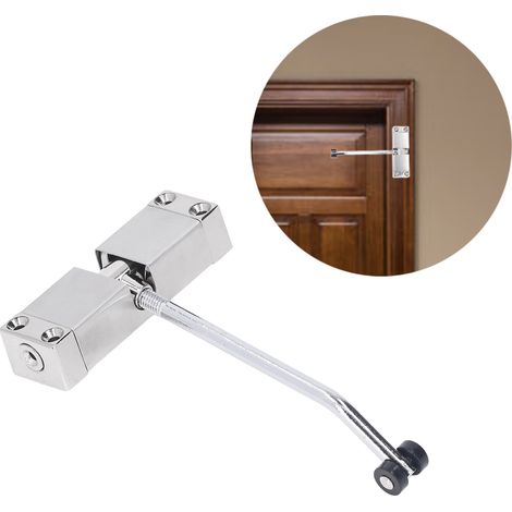 Ferme-porte automatique à ressort en aluminium moulé avec butée en acier laminé à froid pour porte d'hôtel en bois (1/5)