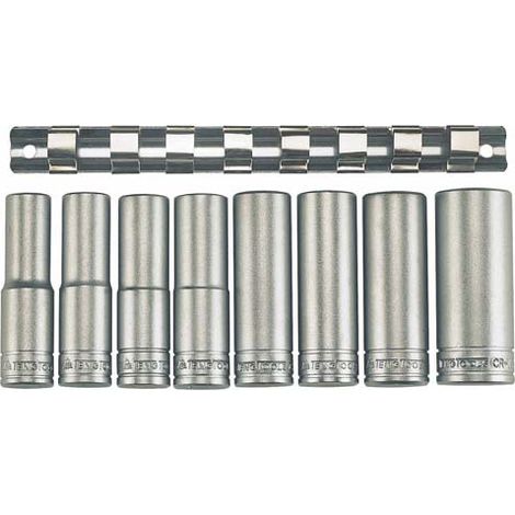 Langer Sechskant-Steckschlüssel-Satz, 1/2, 8-teilig Tengtools M1208-6