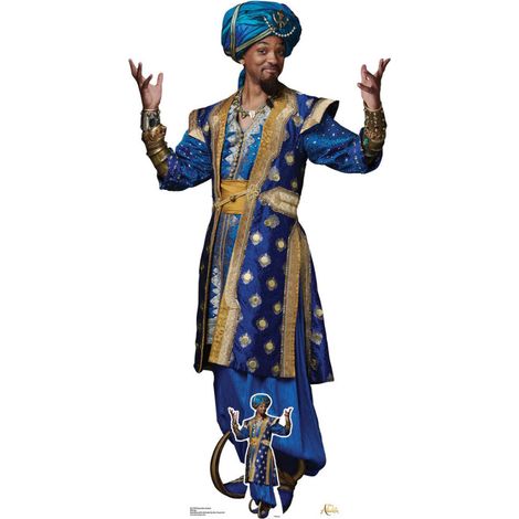 Figurine en carton  Will Smith Genie d'Aladdin Disney Hauteur 189 CM