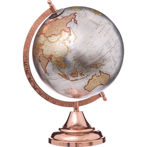 Globo terrestre dorato rosa h33cm - Feeric lights & christmas