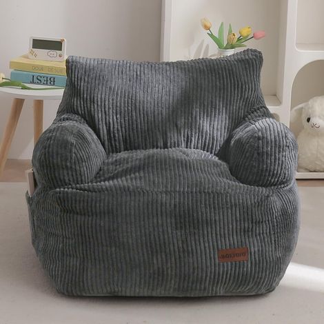 Fauteuil Pouf pour Enfants, Canapé Pouf Rempli pour Tout-Petits, Garçons et Filles, Fauteuil Paresseux avec Poche, Chaise au Sol pour Jeux, Lecture (1/5)