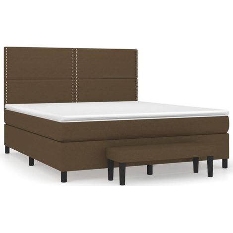Maison Exclusive - Boxspringbett mit Matratze Dunkelbraun 180x200