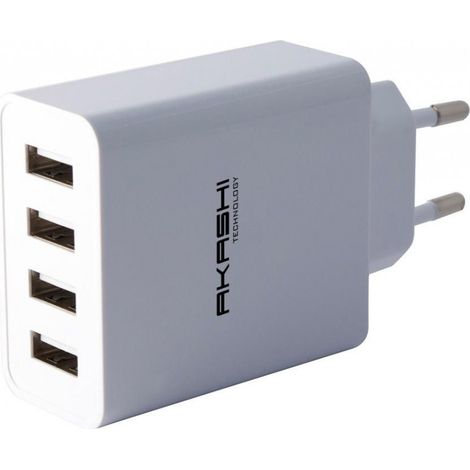 Chargeur secteur AKASHI ALT 4 USBAC 5 WH (1/3)