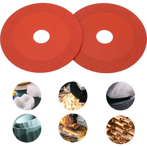 2 disques à polir et à découper, abrasifs diamantés, largeur 15 mm, diamètre intérieur 20 mm, diamètre extérieur 100 mm, épaisseur 1 mm, pour le polissage des carreaux de céramique, du jade, du crista (1/5)