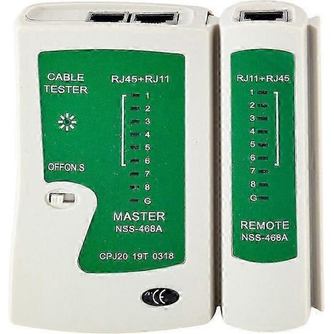 Testeur de câbles réseau compatible avec les câbles RJ45 et RJ11 (1/5)