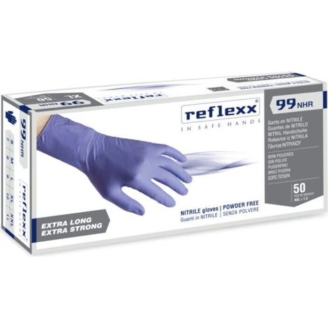 Guanti monouso in nitrile alto rischio Reflexx R99 NHR - XXL - Viola (1/2)