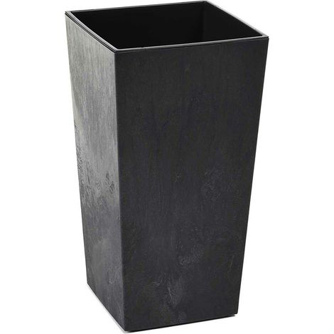 Maceta Porto de hormig贸n negro, 68 x 35 x 35 cm. (1/5)
