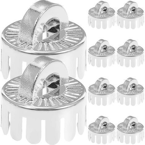 10 embouts décoratifs en plastique pour pendentifs à boules, pièces pour décorations de boules de Noël à faire soi-même-2.30X2.30X1.80CM-Golden
