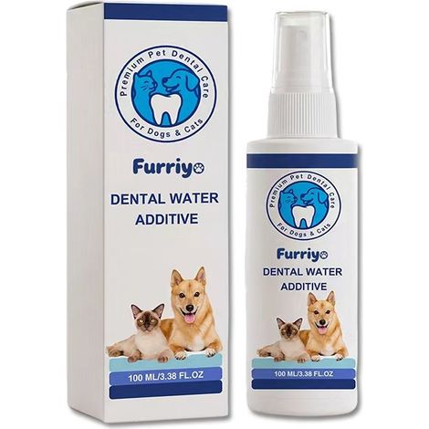Furriyo Pet mouthwash, suitable for cats and dogs, cleans the mouth, freshens breath, eliminates bad breath and whitens teeth. (1/5)