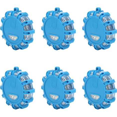 6PCS 12V LED Gyrophare Bleu Antidéflagrant Étanche Haute Luminosité Éclairage Urgence Maison Voiture Terrain (1/5)