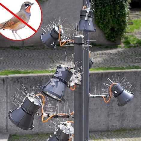 Pic Anti Pigeon Inoxydable, 1M 4 Rangées Pique Anti Pigeon Balcon, Pré-assemblé Flexible Pic Anti Oiseaux ​pour Moineaux Hirondelles Corneilles Chat (1/4)