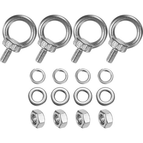 4-Sets Boulons à Œil En Acier Inoxydable M6x12mm Boulon à Œil (1/5)
