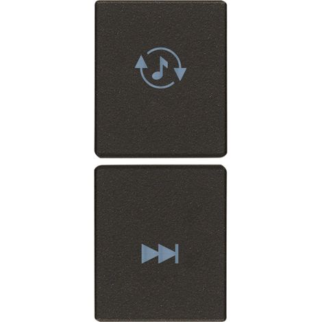 VIMAR - 31480.TG Dos botones de medio tamaño, 1M fuente/pista, negro