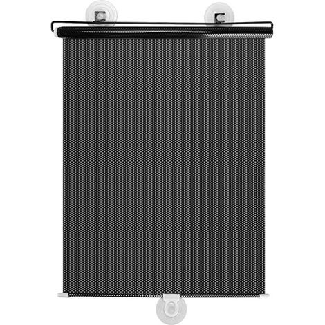 2pcs-Store Enrouleur à Ventouse de Protection Solaire,Rideau Occultant sans Percage, PVC Noir, Rideau Petite Fenetre avec Transparent Ventouses Noir 40l x 60L cm (1/5)