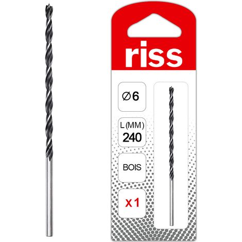Foret à bois série longue Ø6 x 240mm - Riss (1/2)