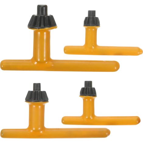 Clé de Mandrin de Perceuse 4 Pièces, T, Tailles 10/13/16/20 Mm Acier et Caoutchouc, Couleur Orange, Assortiment Multi-tailles, Accessoire pour Mandrin de Perceuse (1/5)