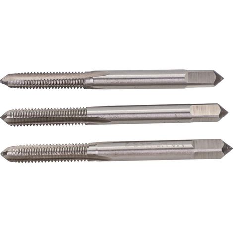 Taraud à main, 3 pièces, M6x1, HSS, trous borgnes, pour métal (1/5)
