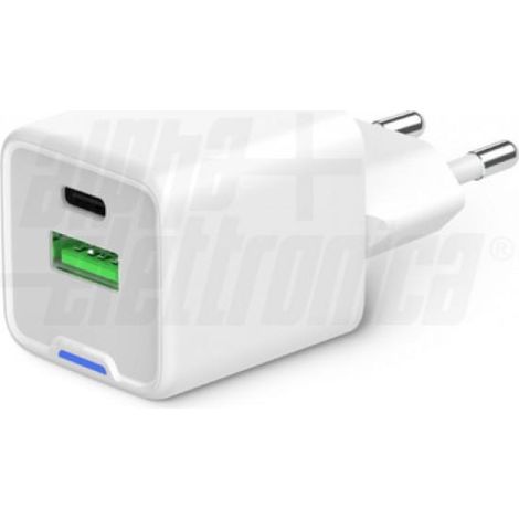 Caricatore alpha elettronica usb-a/c 30w 3000ma bianco - kd530030w-02 (1/4)