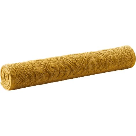 Tapis de Bain Uni Safran, Tapis de Douche et de Sortie de Bain Rectangulaire 54 x 64 cm - PANGIVO