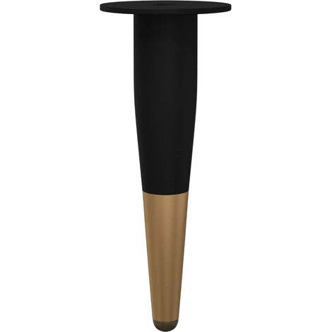 Lot de 12 pieds de meuble cylindriques design moderne salon bureau 40 x 40 x 98 mm en fer noir (1/5)