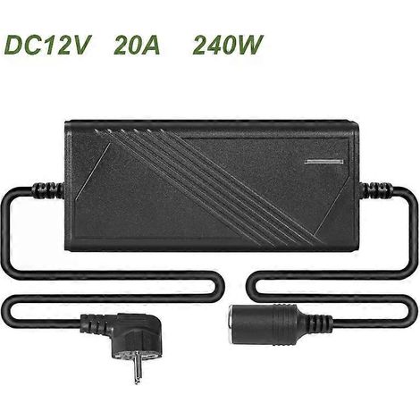 Wechselstrom-Gleichstrom-Konverter 110 V/220 V auf 12 V, 20 A, 240 W, Kfz-Zigarettenanzünderbuchse, AC/DC-Kfz-Netzteil für Kompressor, Autokühlschrank (1/4)