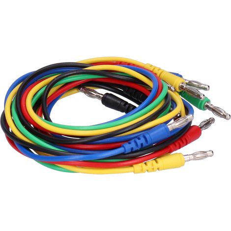 Kit de câble de test à connecteurs banane, 4 mm x 1 m, câble de test électrique avec sondes à pinces crocodiles. (1/5)