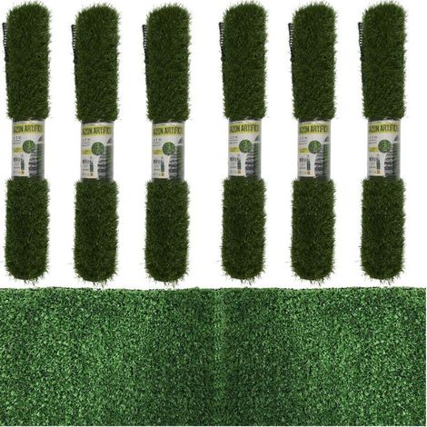 Lot de 6 Rouleaux de Gazon Artificiel 2 x 1 m x Épaisseur 3.5 cm soit 12m2 d'herbe - Livraison gratuite (1/5)