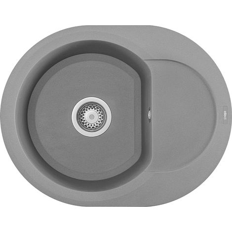 Lavello Tondo Elleci incasso Easy ROUND 600 Granitek Grigio Cemento LGYR6048 (1/3)