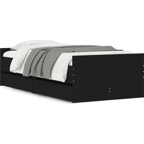 Maison Exclusive - Giroletto con Cassetti Nero 90x190 cm (1/5)