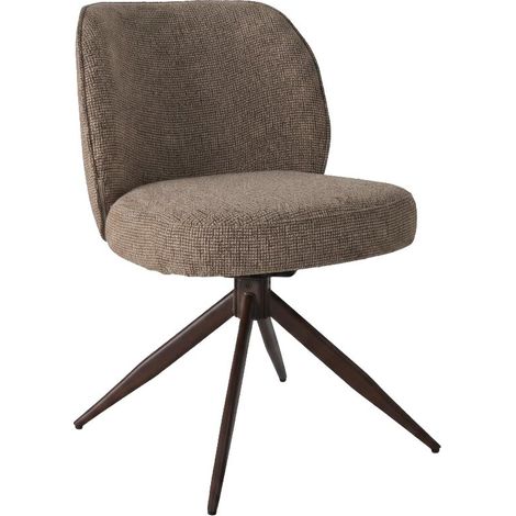 Set de 2 Sillas de Salón Mobili Rebecca Kael 81,5x53x63 cm Poliéster Acero Marrón (1/5)