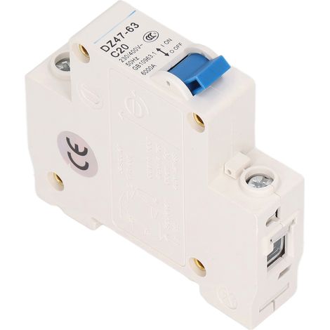Mini-Leitungsschutzschalter (1P) 20A DIN-Schiene 6000A Abschaltvermögen 230V 400V Haussicherung (1/5)