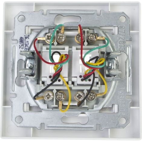 Prise téléphonique double Asfora 2xRJ11 blanche avec cadre EPH4200121