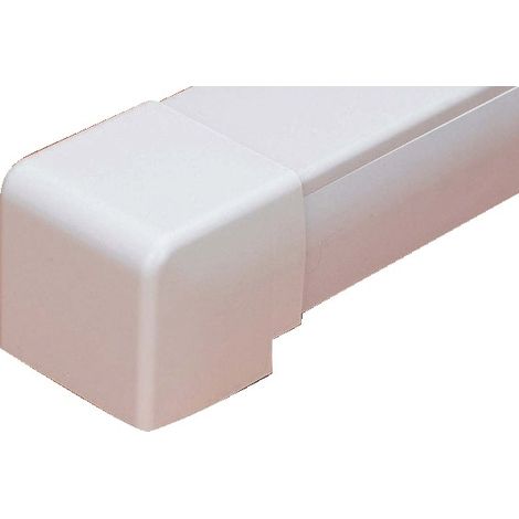 Mc Distribution – Coude 90° extérieur pour goulotte électrique – blanc 9003 – 80x60 – Accessoire pour espaces confinés