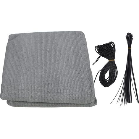 Couverture de clôture d'écran de confidentialité pour balcon, Protection UV HDPE pour terrasse, Patio, arrière-cour, piscine extérieure, gris clair (1/5)