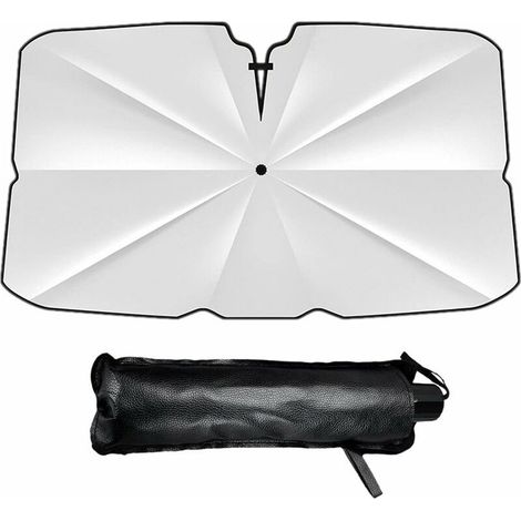 Parapluie pare-soleil pliable pour pare-brise de voiture Matériau peptidique 360° réglable Compatible avec la plupart des vitres (1/4)