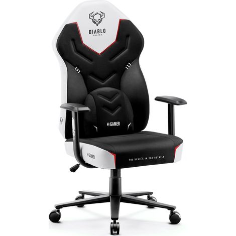 Gaming Stuhl Diablo X-Gamer 2.0 Normal Size: Schwarz-Weiß