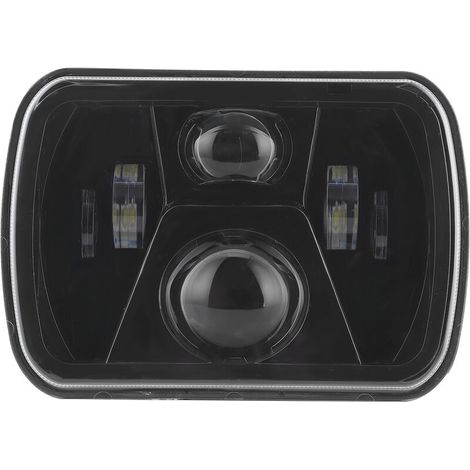 Phare carré LED H4 7 pouces haute luminosité 1224 V pour Jeep Wrangler YJ