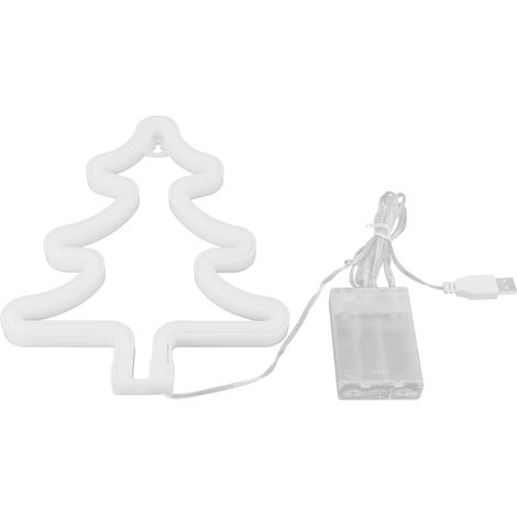 Décoration de fête de chambre à coucher moderne avec lumière LED au néon pour sapin de Noël (rose) (1/5)