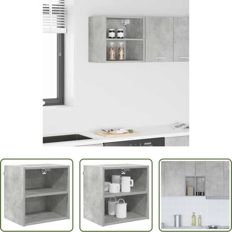 Holzwerkstoff - Hängeschrank Beton Grau 40 x 29,5 x 40 cm Holzwerkstoff (1/5)