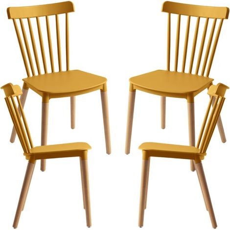 Packs Sillas Comedor - Pack 4 Sillas Leka - Mostaza (1/5)