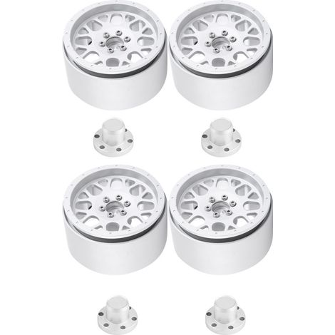 4 pièces Jantes Métal Beadlock pour Traxxas TRX4, SCX10 90046 et KM2 - Voiture RC Crawler (Irregular) (1/5)